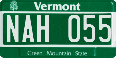 VT license plate NAH055