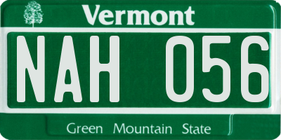 VT license plate NAH056