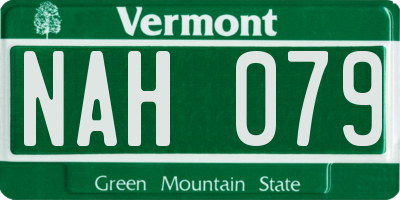 VT license plate NAH079