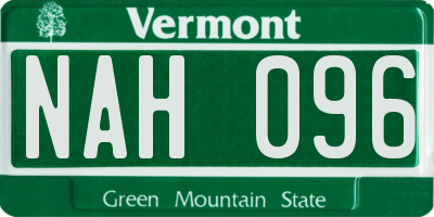 VT license plate NAH096