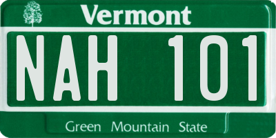 VT license plate NAH101