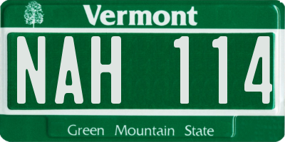 VT license plate NAH114