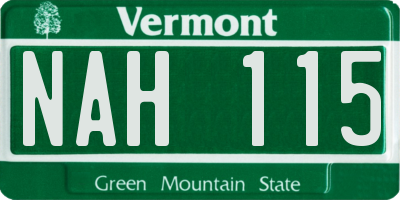 VT license plate NAH115