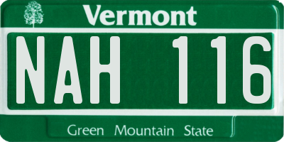 VT license plate NAH116