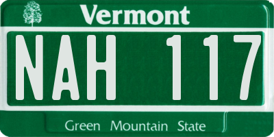 VT license plate NAH117