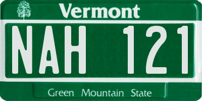 VT license plate NAH121