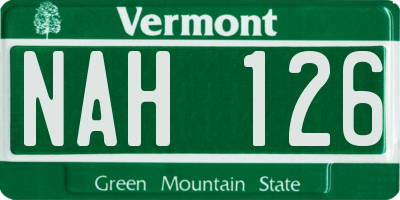 VT license plate NAH126