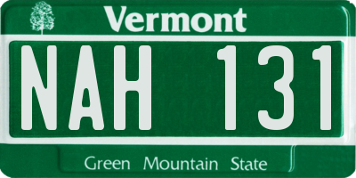 VT license plate NAH131