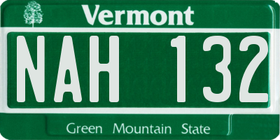 VT license plate NAH132