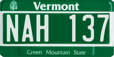 VT license plate NAH137