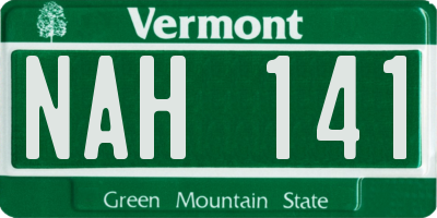 VT license plate NAH141