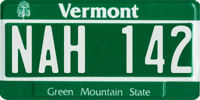 VT license plate NAH142