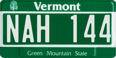 VT license plate NAH144
