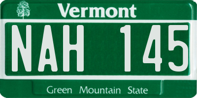 VT license plate NAH145