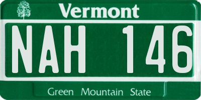 VT license plate NAH146