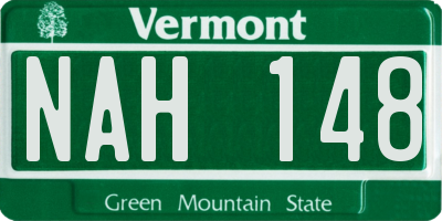 VT license plate NAH148