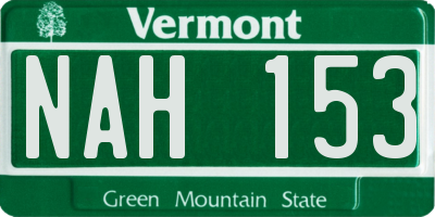 VT license plate NAH153