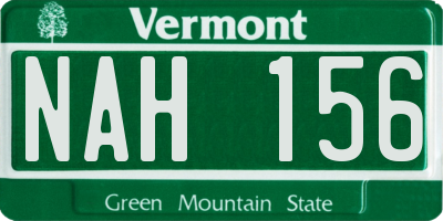 VT license plate NAH156