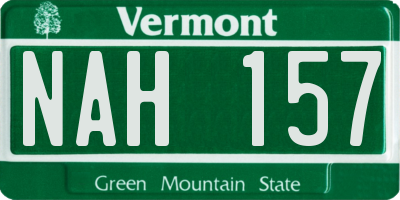 VT license plate NAH157