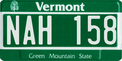 VT license plate NAH158