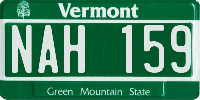 VT license plate NAH159