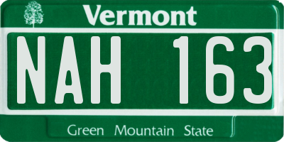 VT license plate NAH163