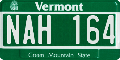 VT license plate NAH164