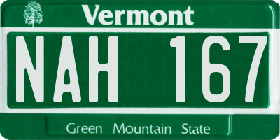 VT license plate NAH167