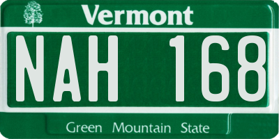 VT license plate NAH168