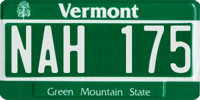 VT license plate NAH175