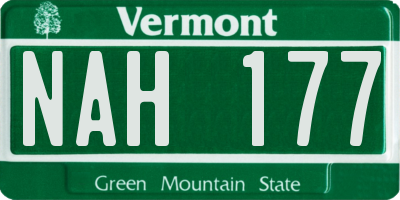 VT license plate NAH177