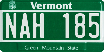 VT license plate NAH185