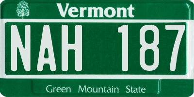 VT license plate NAH187