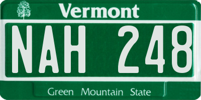 VT license plate NAH248