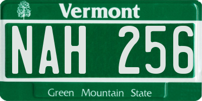 VT license plate NAH256