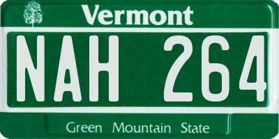 VT license plate NAH264