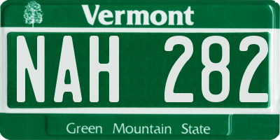 VT license plate NAH282