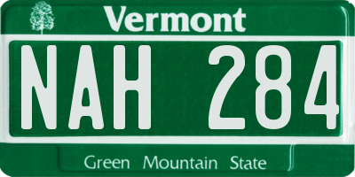 VT license plate NAH284