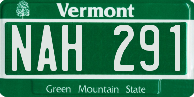 VT license plate NAH291