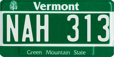 VT license plate NAH313