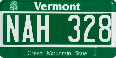 VT license plate NAH328