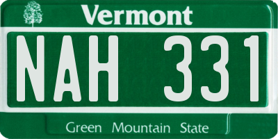 VT license plate NAH331