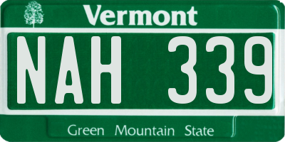 VT license plate NAH339