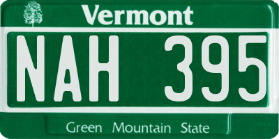 VT license plate NAH395