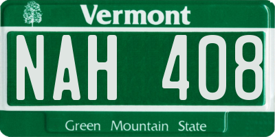 VT license plate NAH408