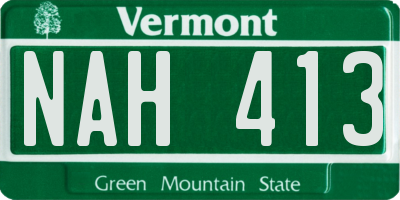 VT license plate NAH413