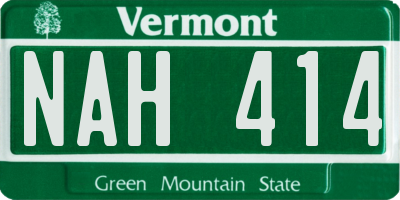 VT license plate NAH414