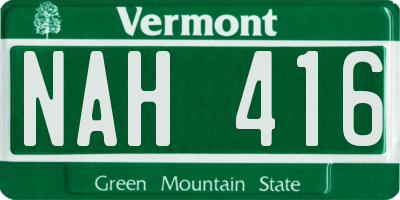 VT license plate NAH416