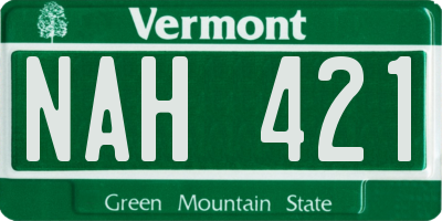 VT license plate NAH421