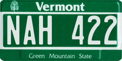 VT license plate NAH422